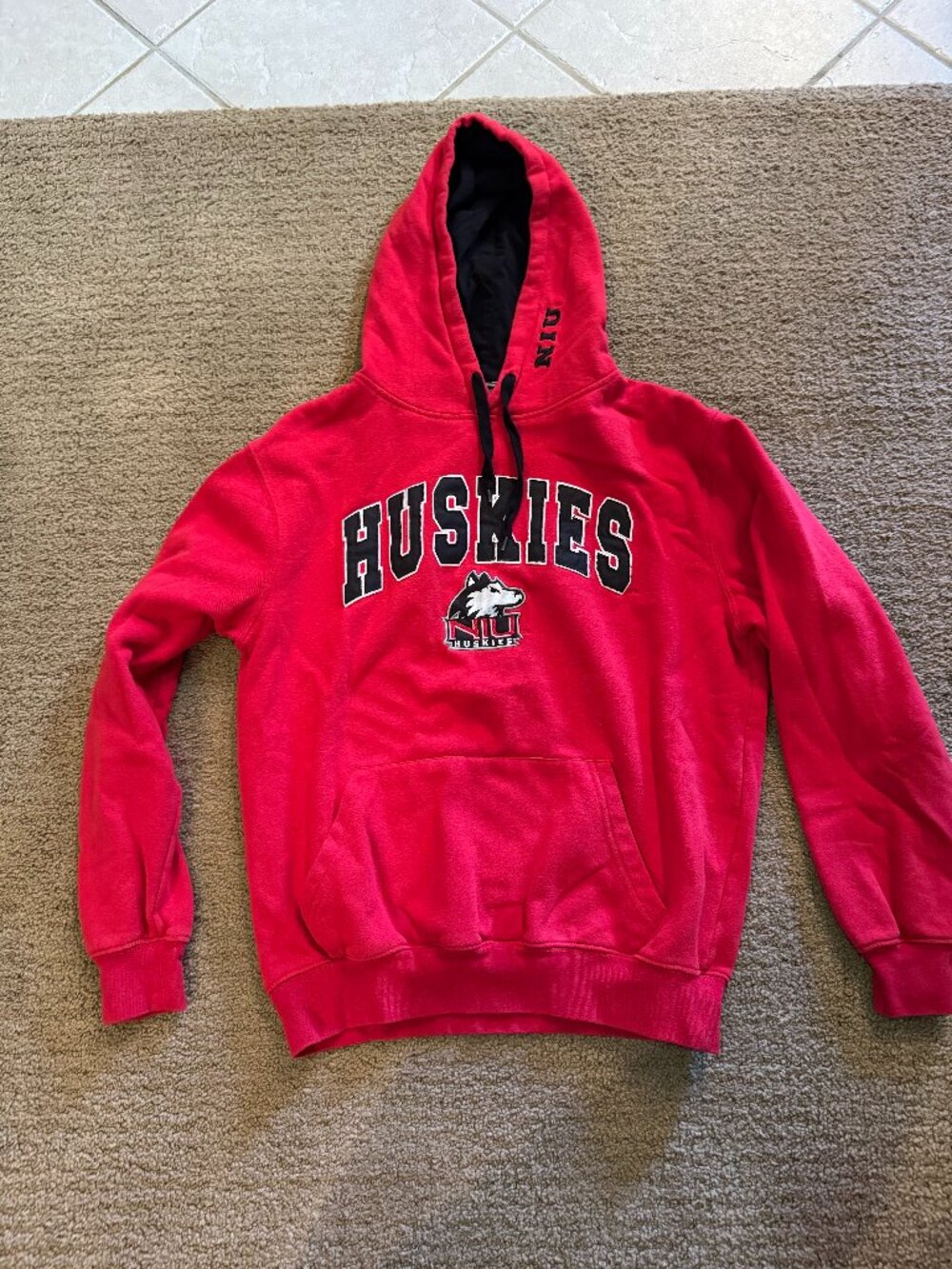 Stadium Red North Illinois University NIU Hoodie Sweatshirt Medium